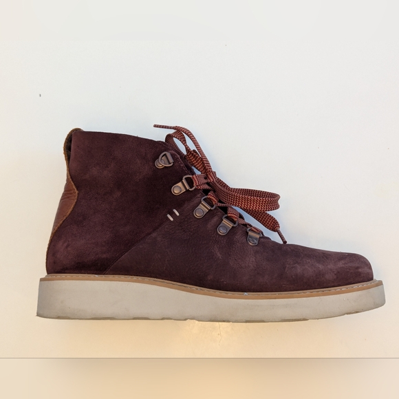 Kodiak Shoes - Kodiak Sauveur Waterproof Suede Leather Red Burgundy Wedge Hiking Boot Wmns Sz 9